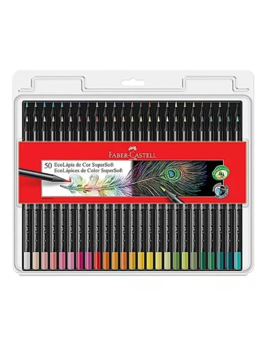 Faber-Castell EcoLápices de Color SuperSoft x50 (Estuche rígido)